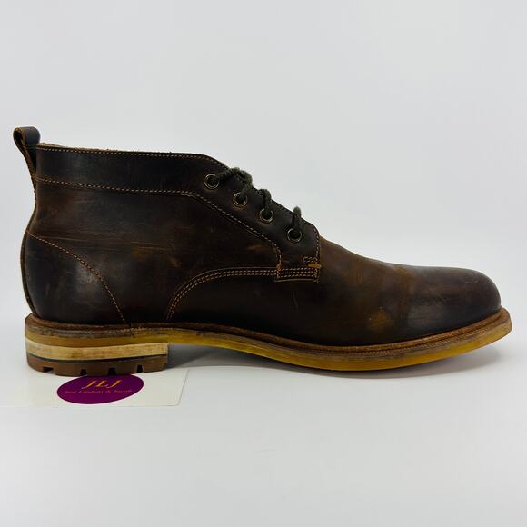 Clarks Men\'s Foxwell Mid Beeswax Leather Lace Up Chukka Boots Size 8.5 main image 6